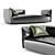 Luxury Leather Sofa by Francesco Rota 3D model small image 3