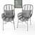 Lily Rattan Armchair: Stylish Metal-Legged Seating 3D model small image 5
