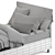 NATHALIE Single Bed by Flou - Sleek and Stylish 3D model small image 5