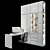 Elegant White Cabinet Furniture 3D model small image 2