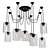 Elegant Glass Spider Chandelier 3D model small image 1