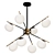 Elegant 6-Light Glass Chandelier 3D model small image 1