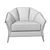 Elegant Elodie Chair | 39W x 39D x 30H Inc 3D model small image 5