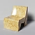 Sleek Stone Chair: Modern Low-Poly Design 3D model small image 1