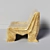 Sleek Stone Chair: Modern Low-Poly Design 3D model small image 2