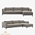 Italian Elegance: Om Italia Sectional 3D model small image 1