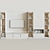 Sleek Modern TV Wall Unit 3D model small image 3