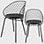 13 Arm Wire Chair | W-460xD-490xH-750 mm 3D model small image 1