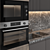 Modern Island Kitchen 3D model small image 4