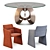 Modern Italian Dining Set: Oracle Table & Aura Chairs 3D model small image 1