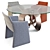 Modern Italian Dining Set: Oracle Table & Aura Chairs 3D model small image 2