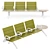 Elegant Green Airport Seating 3D model small image 1