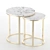 Marble Top Metal Base Coffee Tables 3D model small image 1