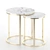 Marble Top Metal Base Coffee Tables 3D model small image 2