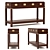 Wellington 4 Drawer Console - Elegant Storage Solution 3D model small image 1