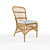 Natural Rattan Loop Chair: Stylish and Comfortable 3D model small image 2