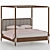 Elegant Clarendon Canopy Bed 3D model small image 1