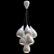 Contemporary Eleven White Gloss Pendant Light 3D model small image 1