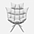 Italian Husk Chair: 108x92x72cm 3D model small image 4