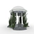 Title: Classic Rotunda: Complete with Textures and Plants 3D model small image 4