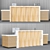 Modern Reception Desk: 1120x3500x1000mm 3D model small image 1