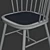 Zara Home Ash Wood Rattan Chair 3D model small image 5