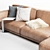 Poliform Paris Seoul Sofa Chaise 3D model small image 2