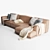 Poliform Paris Seoul Sofa Chaise 3D model small image 3