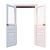 Title: Vintage Restored Soviet White Door 3D model small image 3