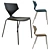 TONON QUO 910.01: Sleek Side Chair with Polished Chrome Legs 3D model small image 1