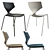 TONON QUO 910.01: Sleek Side Chair with Polished Chrome Legs 3D model small image 3