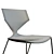 TONON QUO 910.01: Sleek Side Chair with Polished Chrome Legs 3D model small image 4