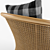 Montego Rattan Armchair: Authentic Simplicity for Your Abode 3D model small image 2