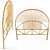 Natural Rattan Headboard 3D model small image 1