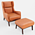 Sleek Ryder Leather Chair 3D model small image 2