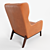 Sleek Ryder Leather Chair 3D model small image 4