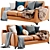 Modern Mr Floyd Sofa: 3D Model with Textures 3D model small image 1