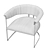 Anouka Armchair & Barstool: Modern Elegance by Hamilton Conte 3D model small image 3