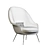 Cozy Elegance: Bat Lounge Chair 3D model small image 2