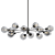 Sleek Black Brooklyn Ceiling Light 3D model small image 2