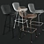 Modern Barstool and Tall Table Set 3D model small image 3