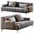 Chic Chloe Sofa - D. 100 x H. 82 3D model small image 1