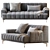 Chic Chloe Sofa - D. 100 x H. 82 3D model small image 2