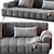 Chic Chloe Sofa - D. 100 x H. 82 3D model small image 4