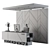 Sleek Reception Set: Desk & Wall Art 3D model small image 5
