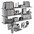 Elegant Shelf Decor Set 3D model small image 5