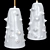 Sleek Ceramic Pendant Lamp 3D model small image 1