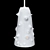 Sleek Ceramic Pendant Lamp 3D model small image 3