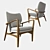 Aarhus Mid Century Armchair 3D model small image 8