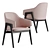 Elegant Linley Savile Dining Chair 3D model small image 2